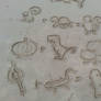 Pokemon Sketches in the sand