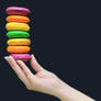 Rainbow color macaroons