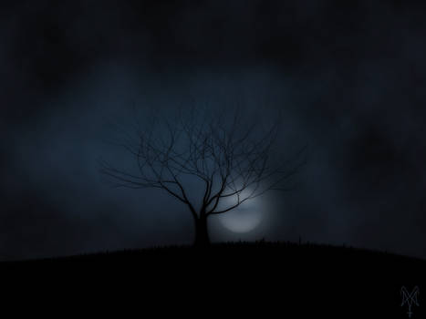 Dark Glympsing Moonlight