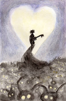 KH - Sora and the Heartless Watercolor