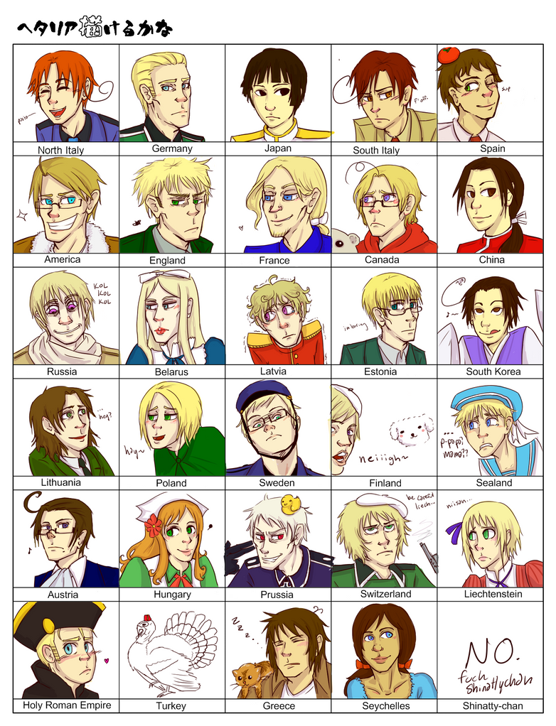 HETALIA 30 CHARACTER MEME by morimori-mori