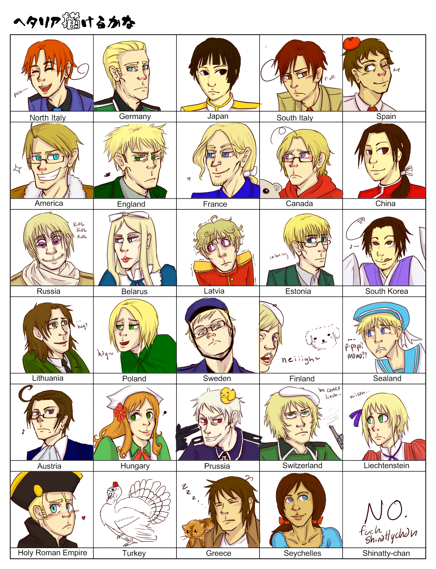 HETALIA 30 CHARACTER MEME