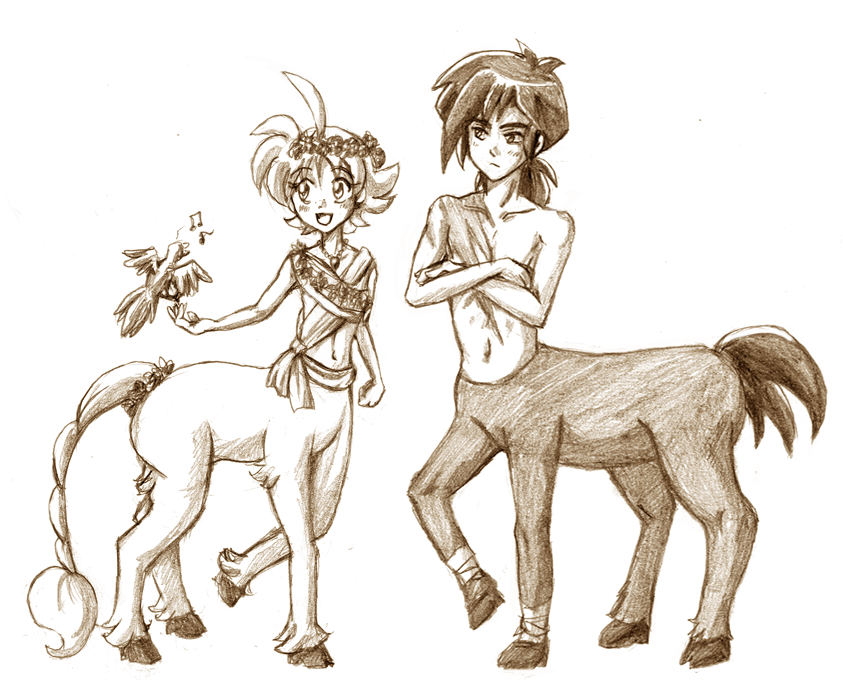 Fakir and Ahiru as Centaurs