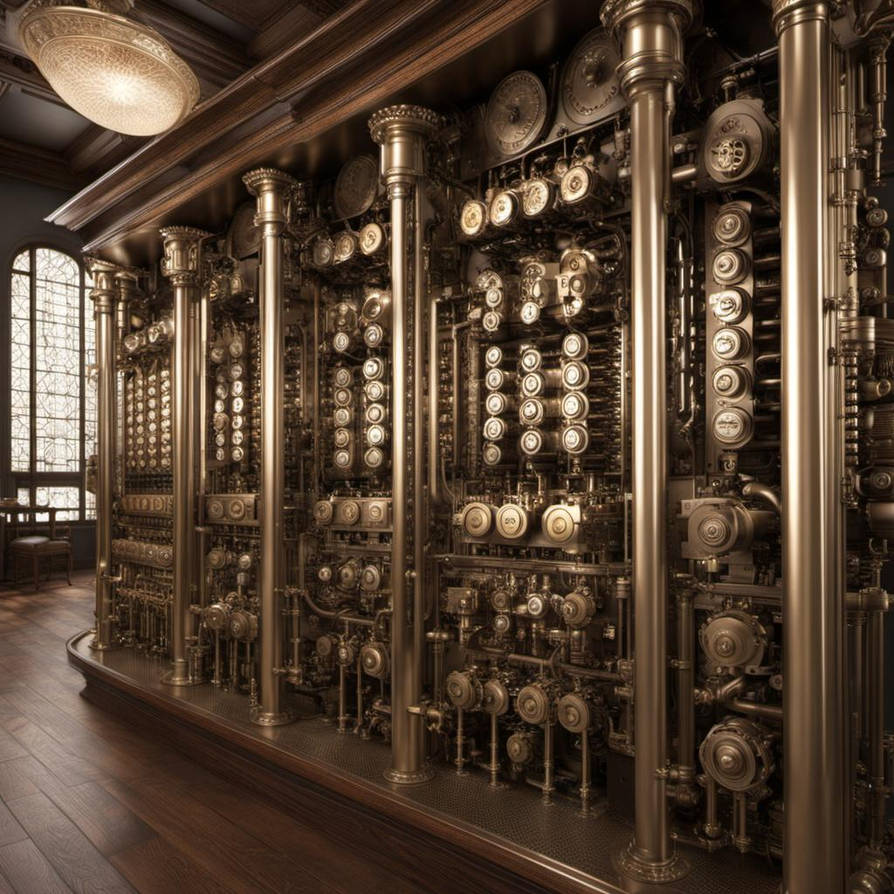 Constructing the Difference Engine by OmalleyDakota on DeviantArt