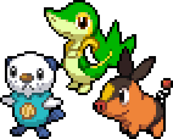 Unova Starters by ItzNotV on Newgrounds