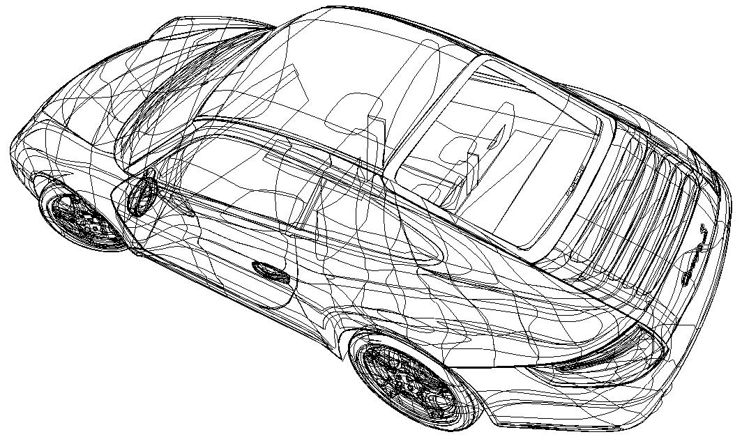 Porsche 997 Wireframe by lxmcc on DeviantArt