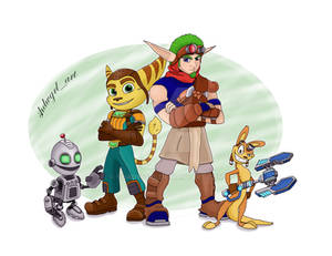 Jak and Daxter meet Ratchet and Clank