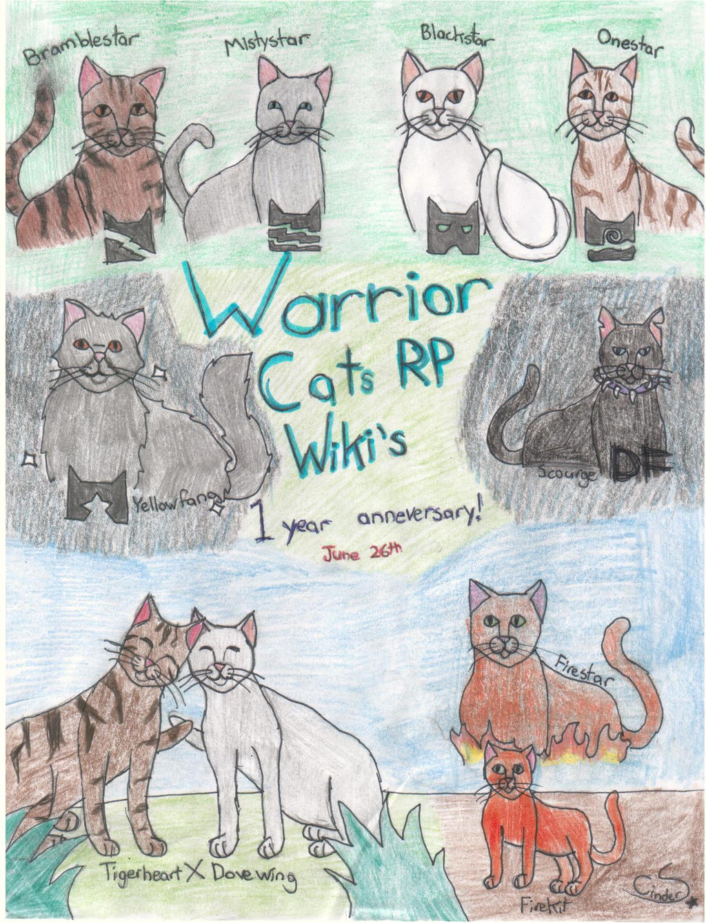 Warrior Cats RP Wiki (1 year anniversary picture) by LoveAndBelieve on  DeviantArt