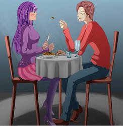 Twilight Sparkle x Peter Parker- Try some meat! by Jamal2504