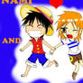 CHIBI NAMI AND LUFFY- JOIN ME!!!