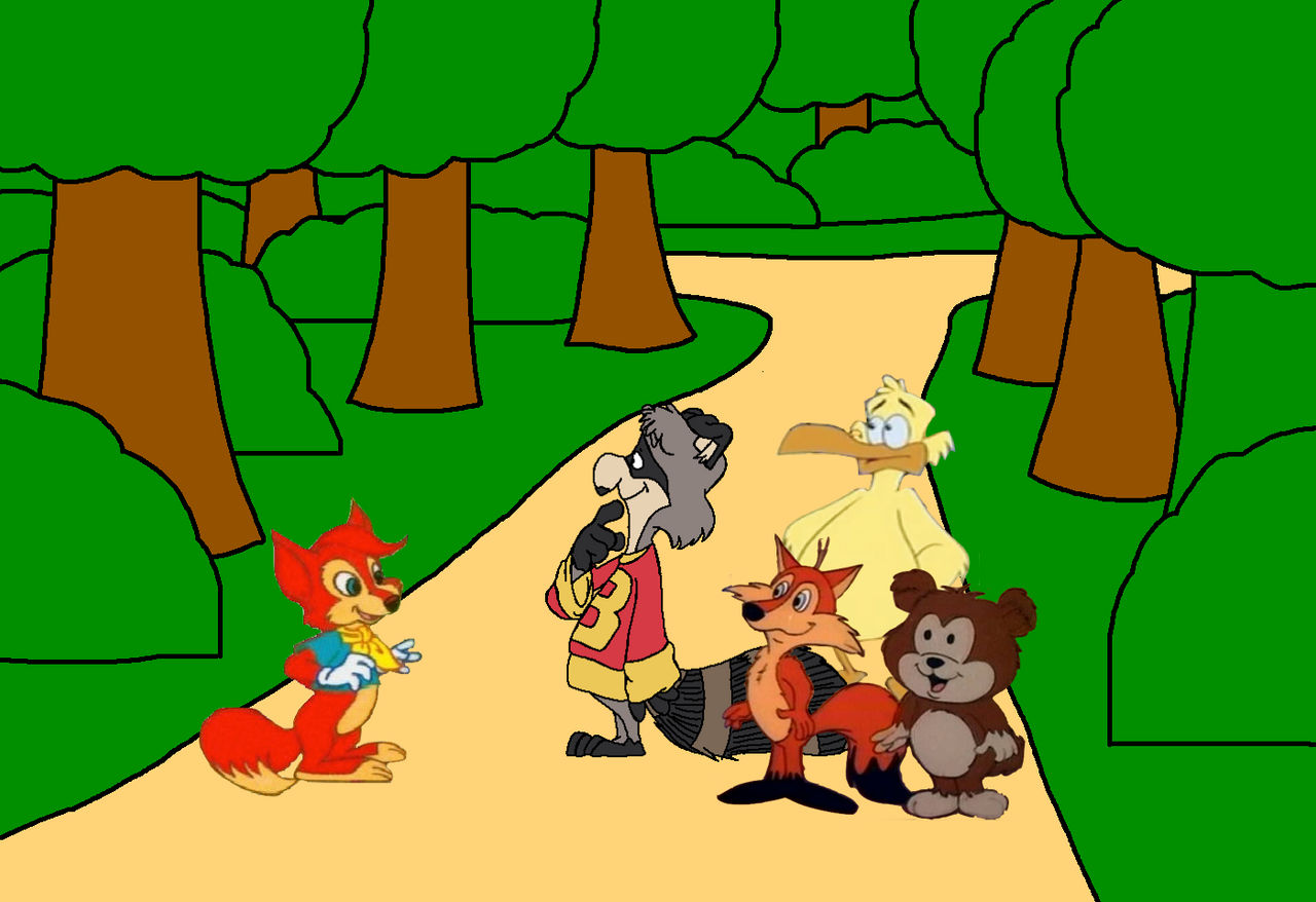 Xanti Meets Bert, Buttons, Rusty and Pagui by StevenandStevie on DeviantArt