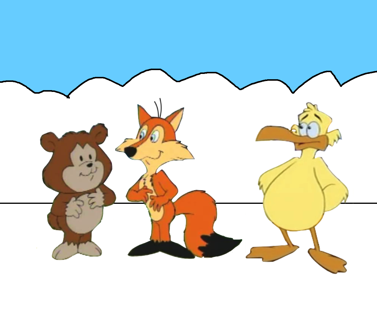 Buttons, Rusty and Pagui in the Snow by StevenandStevie on DeviantArt