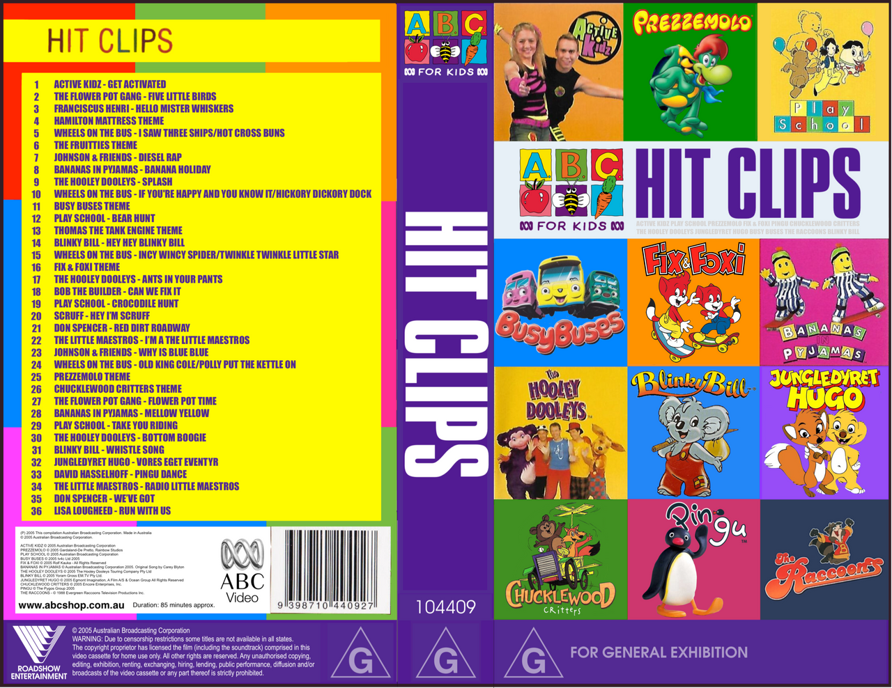 ABC for Kids Hit Clips VHS Full Cover by StevenandStevie on DeviantArt