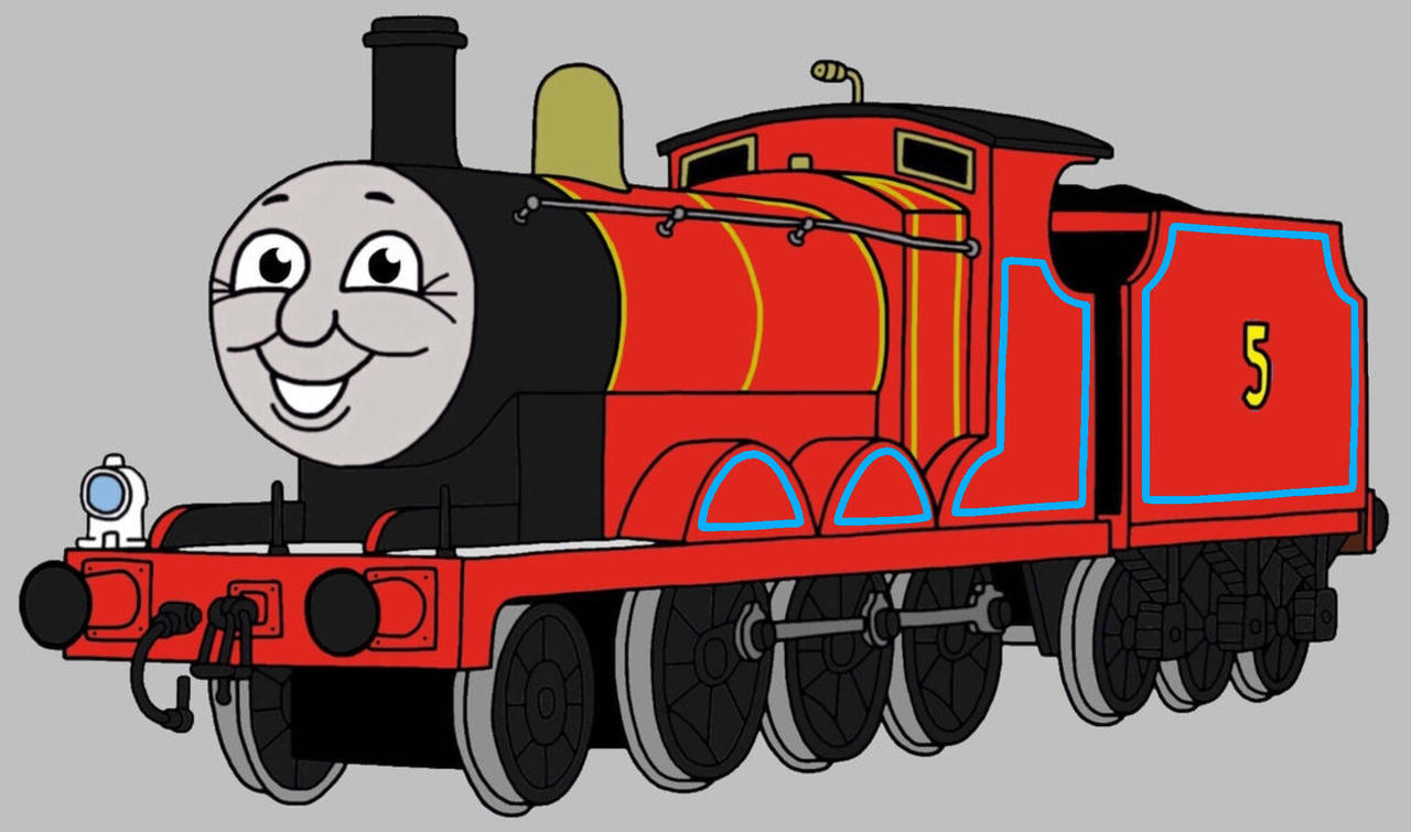 James The Red Engine With Blue Lining by LBSCE2LNERA3 on DeviantArt