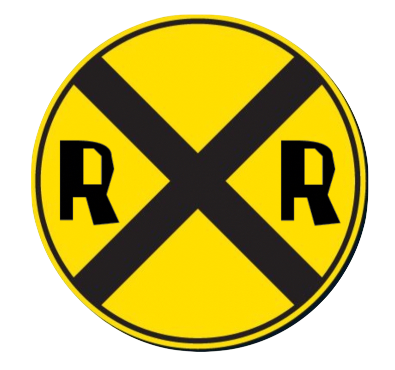 Rail Rpad Sign Railroad Crossing Ahead Sign with SPSP Font by The-Highway-Railfan on ...