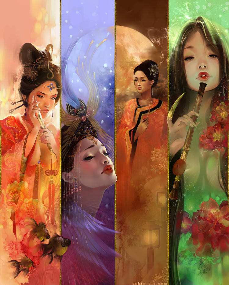 The Four Beauties by luciole