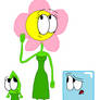 Flower, Ice Cube, and Leafy from BFDI (humanized)