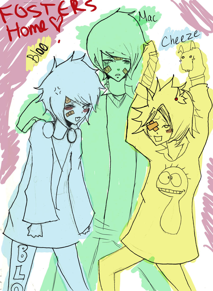 Bloo,Mac,and Cheese older by Yuuramokoyo15 on DeviantArt