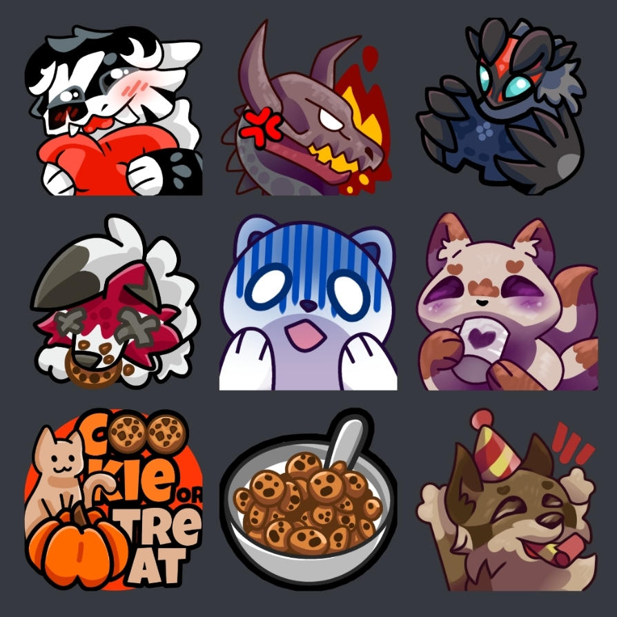 Discord cookies emotes by lunnaoe on DeviantArt