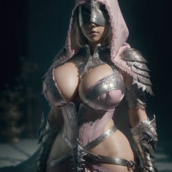 Hooded Female Monk Warrior