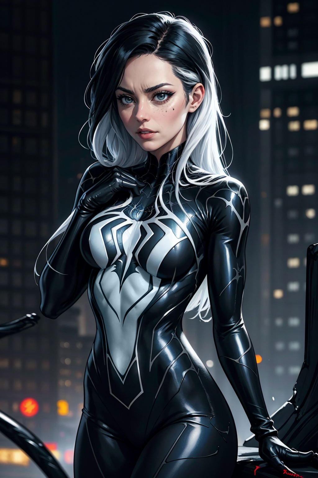 Spider-woman Symbiote suit (11) by Penguih on DeviantArt