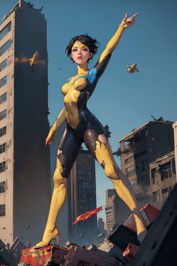 Female Invincible after the fight (3) by Penguih on DeviantArt