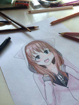 Kawaii Color Pencil Drawing.