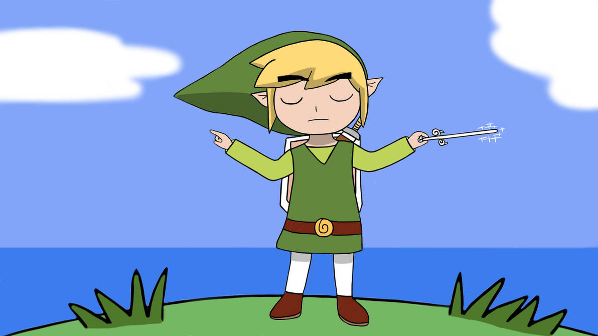 Link conducting the Wind Waker by robzzz1234 on DeviantArt