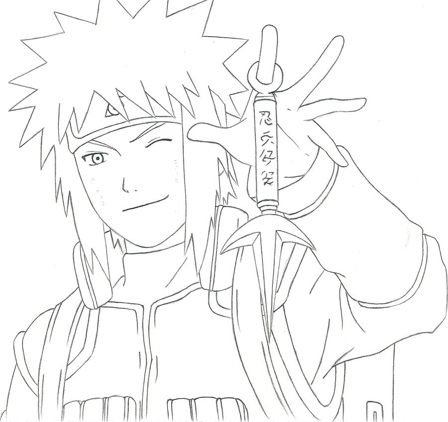 Minato forte para colorir - Imprimir Desenhos