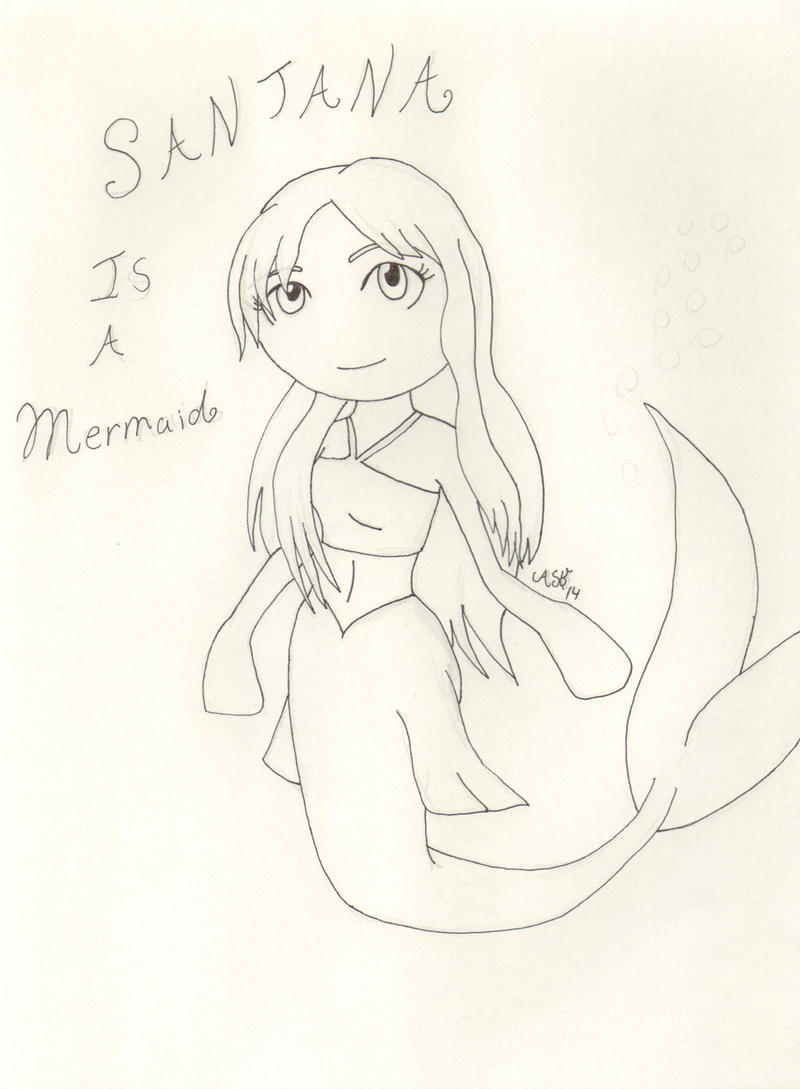 Santana is a Mermaid (outline)