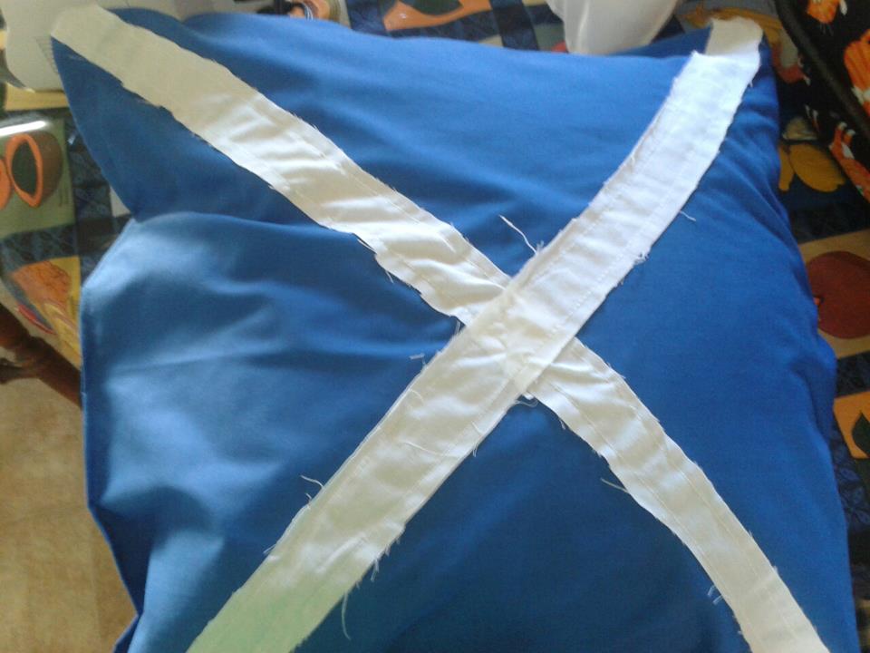 My hand made Scotland flag pillow