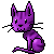 Purple Striped Kitty free icon