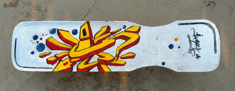 skateboard painted