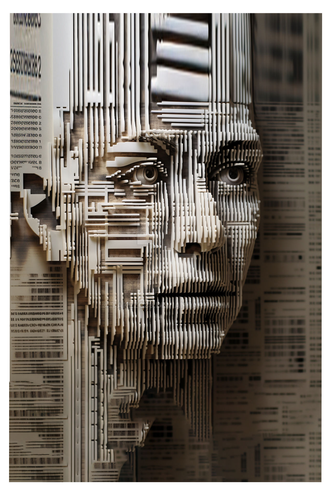 Portrait Bar Code Portrait in barcode design by Takezo33 on DeviantArt