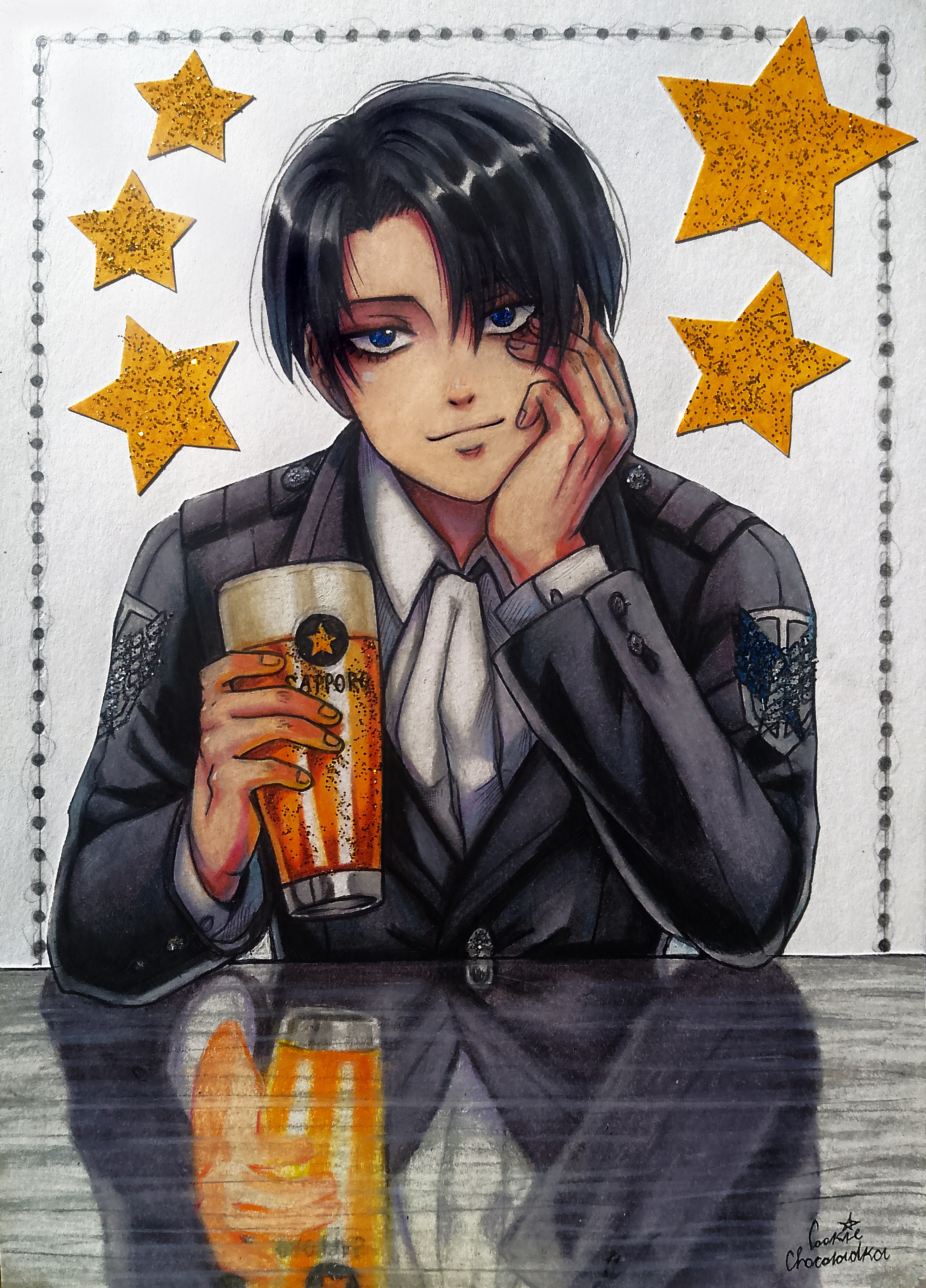 Levi with beer