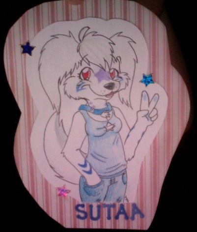 Sutaa dog demon badge