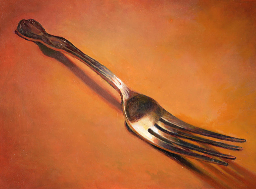 Just a painting of a Fork