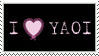 Stamp: I Heart Yaoi_Pink by AJAngelique