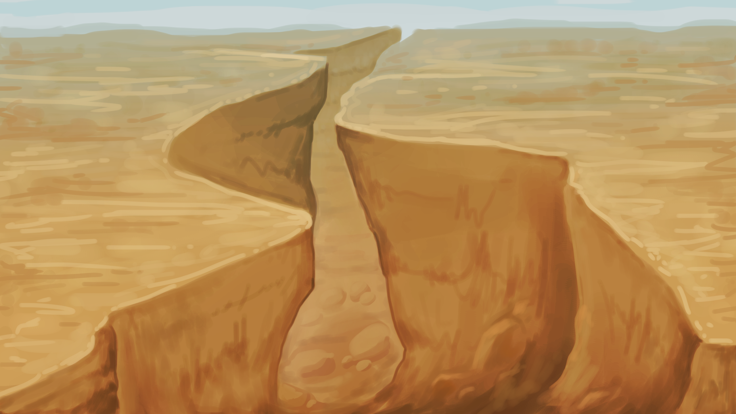 Desert Ravine Top View Desert Ravine by Doxiie on DeviantArt