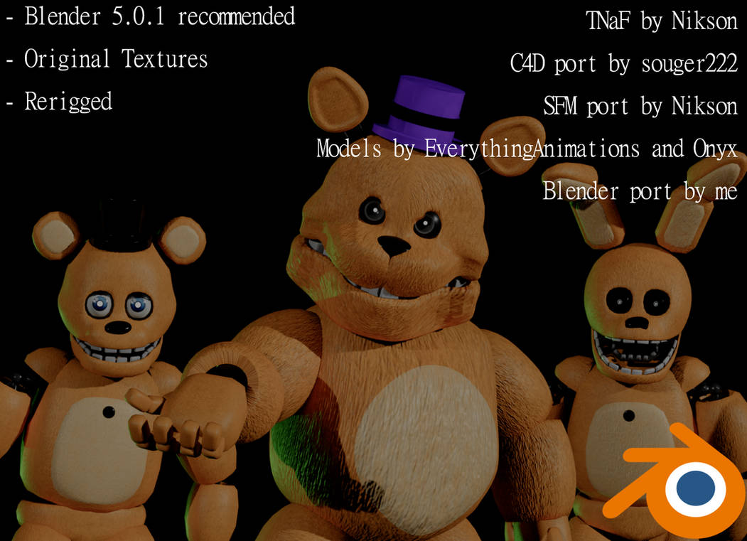 Tnafapi2 ( Unfinished ) TNaF Model pack / Blender port by niveusevertojr on ...