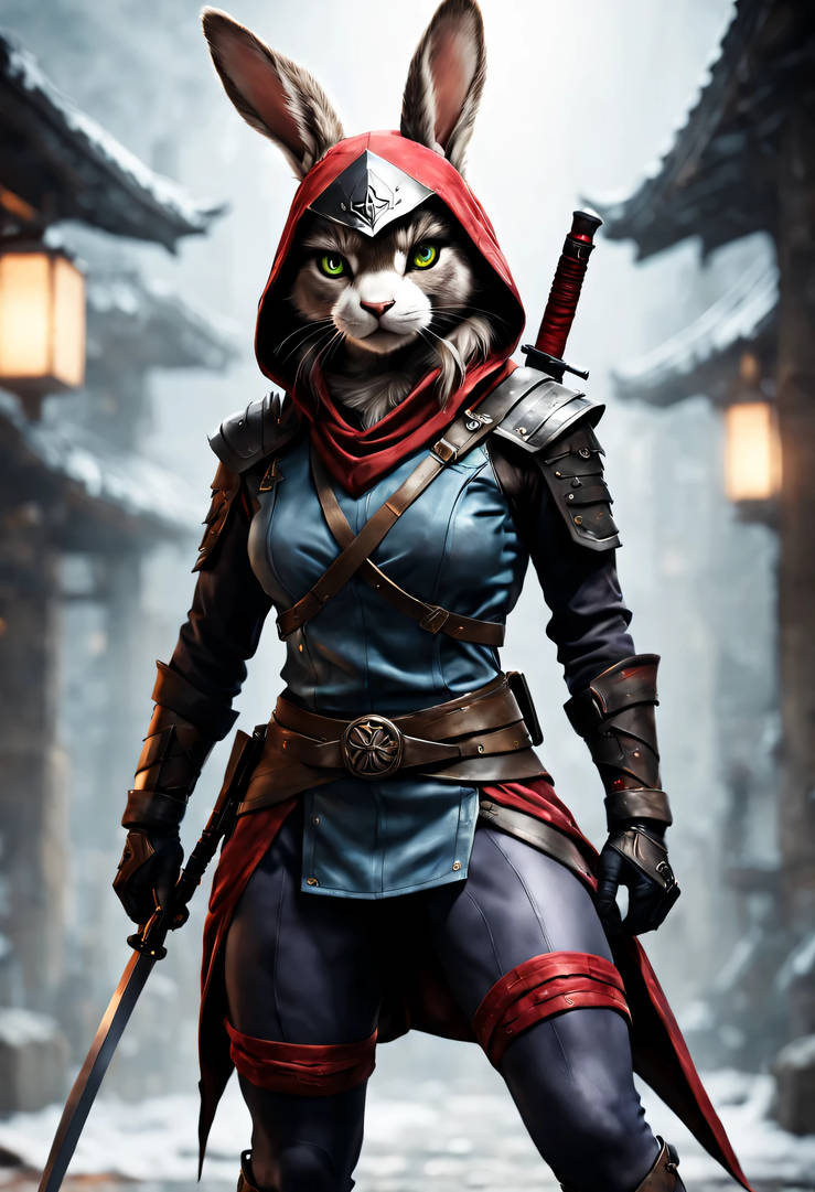 Ninja Assassin Bunny 4 by furryanthrolovr on DeviantArt