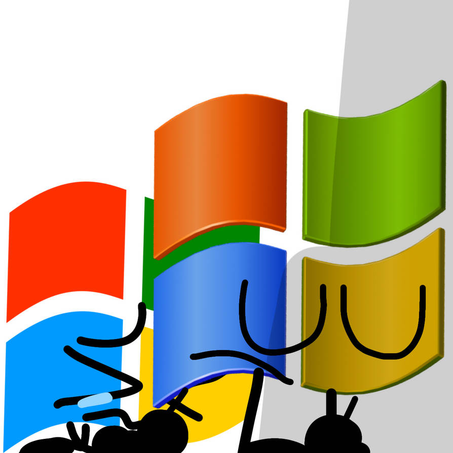 Windows XP protects her friend by ValenNeptune on DeviantArt