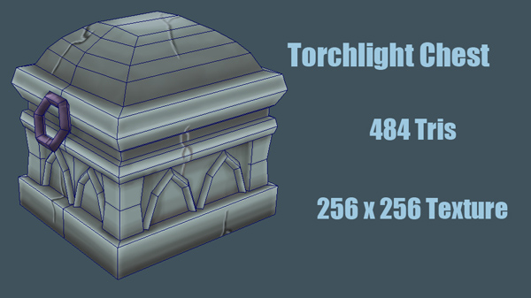 3D Modeling for Games HW Torchlight Chest