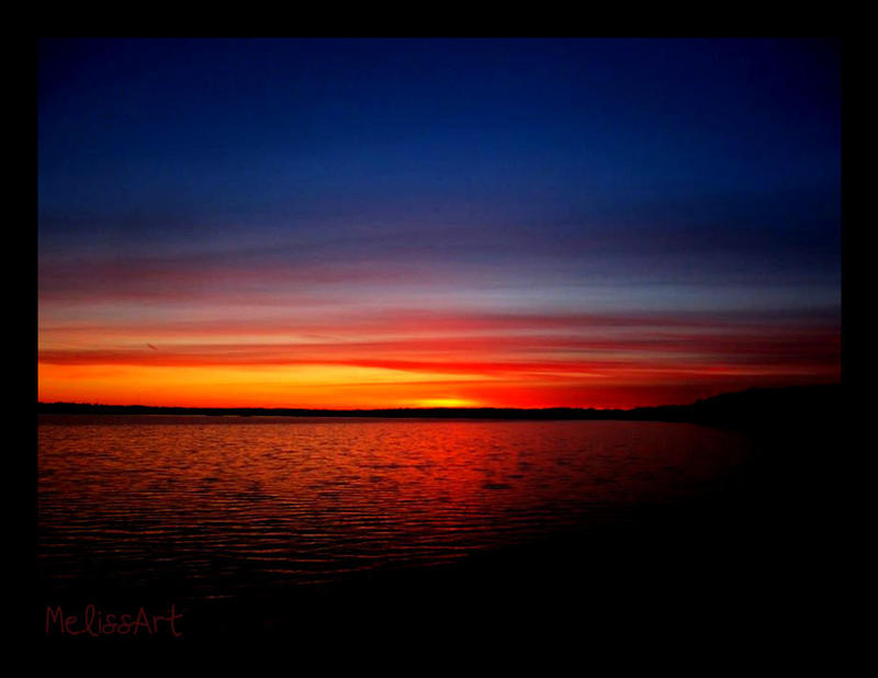 Sunset lake 1 by MelissaPhotos