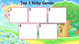 Top 5 Kirby Games Blank Meme