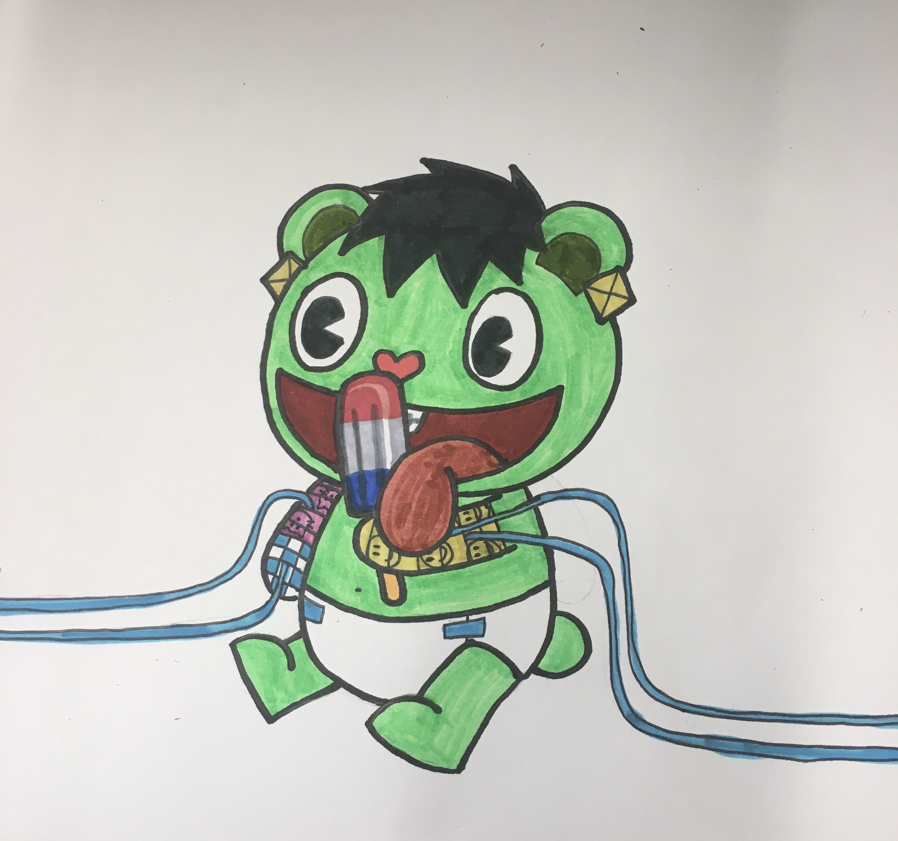 Baby Boi eating a Powsicle