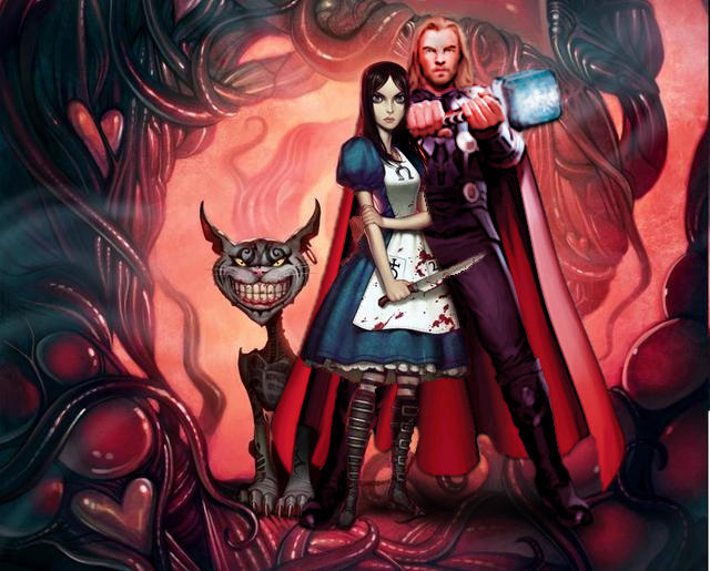Thor and Alice: Thunder in Wonderland by Madness-Made-Fresh on DeviantArt
