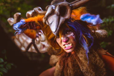 Gnar cosplay from League of Legends