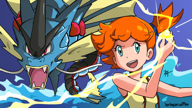 Misty and Mega Gyarados