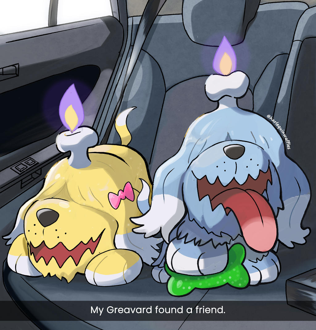 Pokemon GO Shiny Greavard and Shiny Houndstone